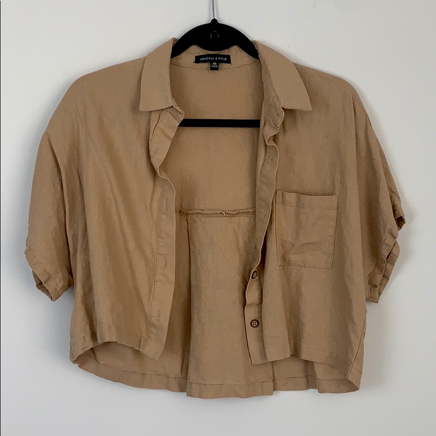 Oversized Cropped Button Down
